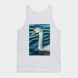 Silk Waves Swan Photograph Tank Top